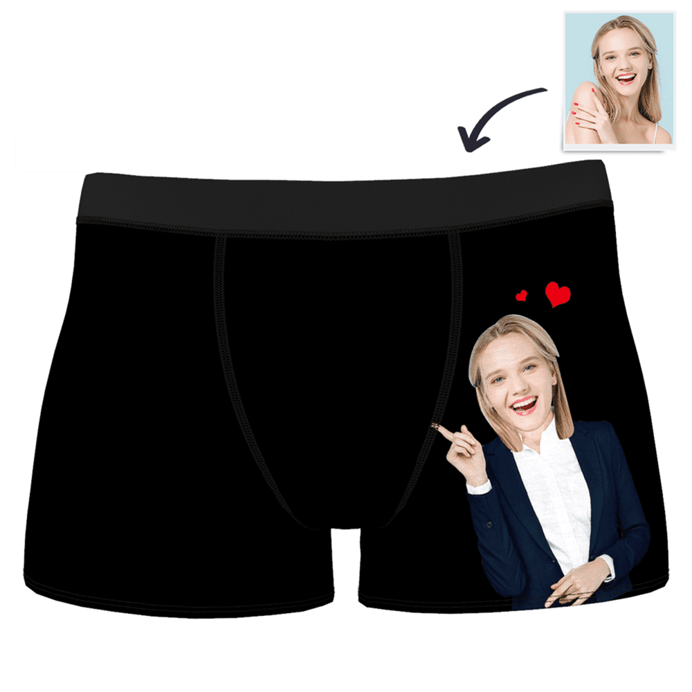 Boxer Brief with Face Custom Boxer Shorts - Love From Girlfriend – Giftlab  Australia