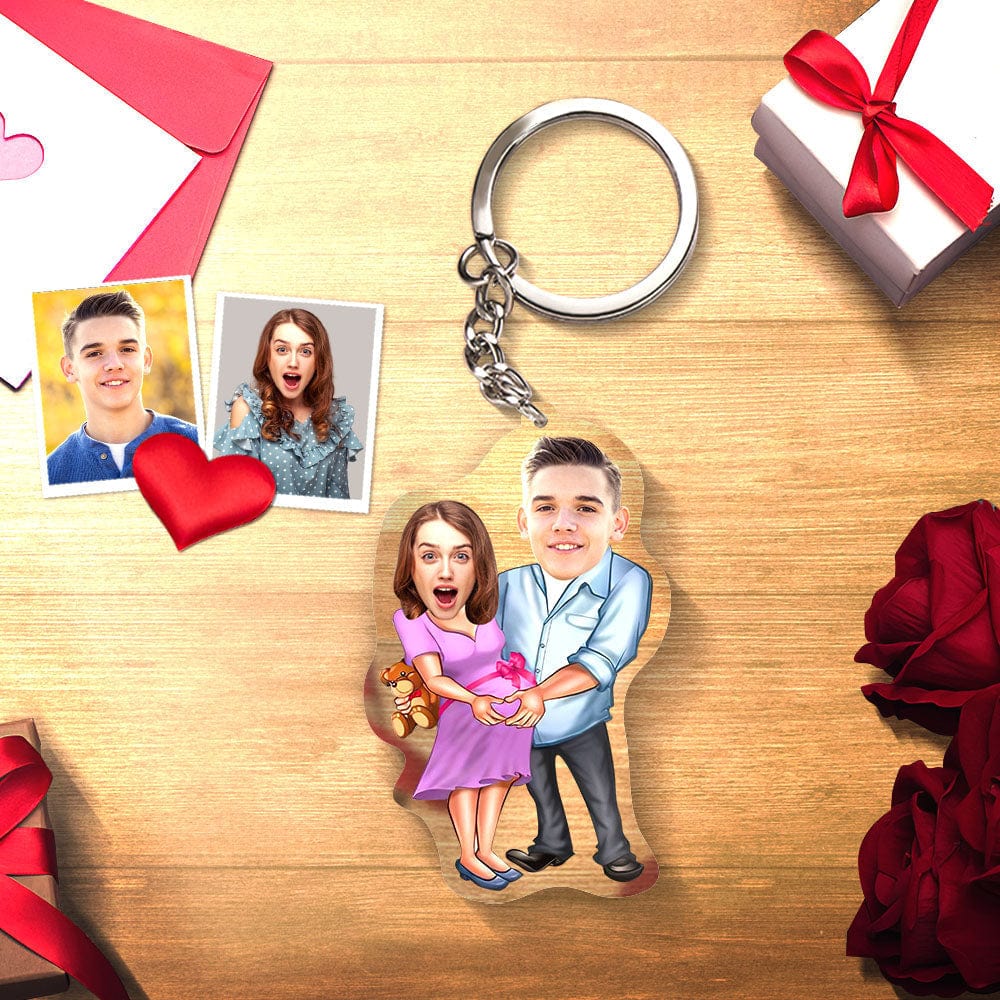 GiftLab Personalized Photo Film Roll Keychain Custom Camera Keychain Gift for Lover