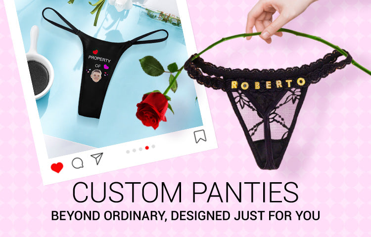 Customized Panties, Custom Tanga, Cheeky Sexy panties, Personalized thong