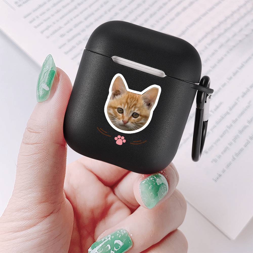 Custom Photo Earphone Case for AirPods Cat - Black – GiftLab